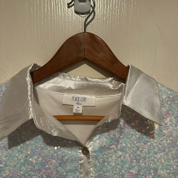 Peach Love California Kids Sequin Dress in Red, Blue, and White New No Tags - Picture 11 of 11